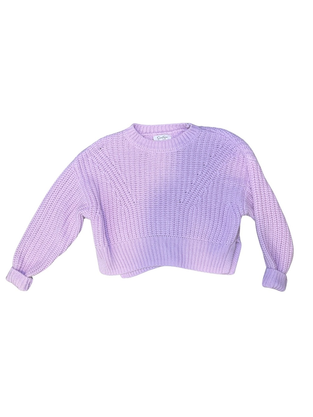 Jessica Simpson Lilac Cropped Crewneck Sweater